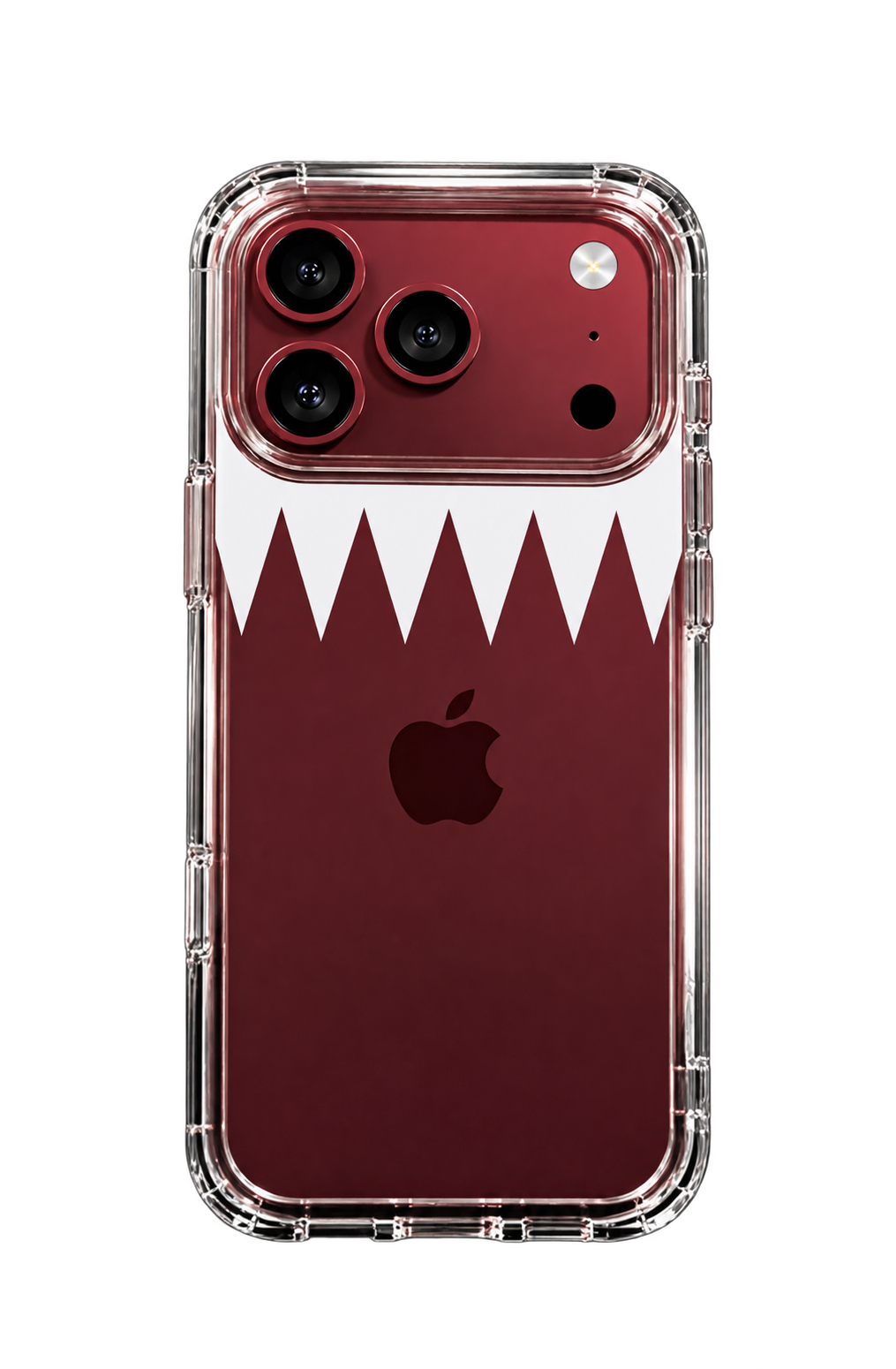 Qatar flag clear phone case with transparent background