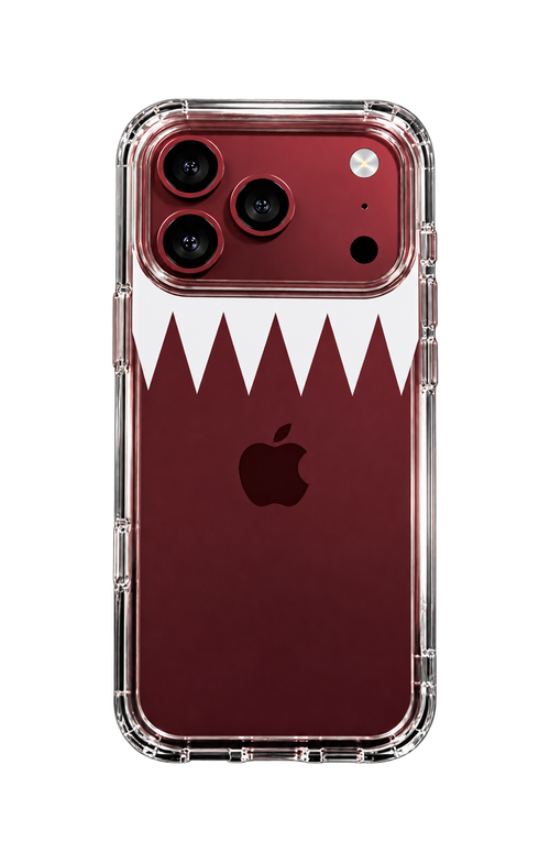 Qatar flag clear phone case with transparent background